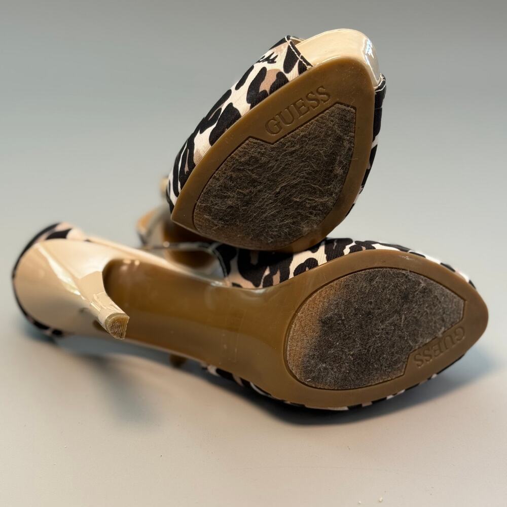 Guess Hondo 4 Leopard Print Open-Toe Pumps - image 5
